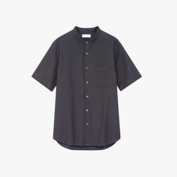 Pinstripe Half Button Short...