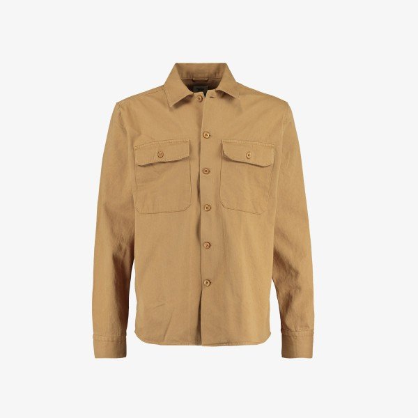 Front Pockets Design Solid Color Shirt