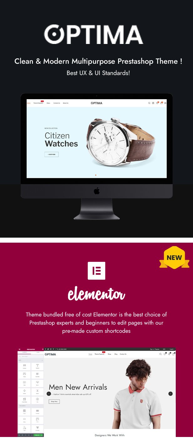 Optima Elementor - Multipurpose Prestashop 8.x, 9.x Theme